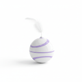 Bola interativa para gatos Caça-Luz Orbit branca e lavanda em fundo branco